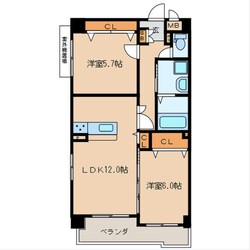 エルティアラ上富野Ⅱの物件間取画像